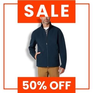 St. John's Bay Mens Lightweight Softshell Jacket-Signature Navy NWT $120